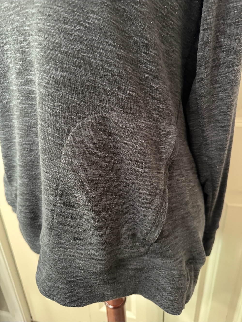 Athleta Charcoal Gray Hooded Pullover Sweatshirt - Picture 3 of 5